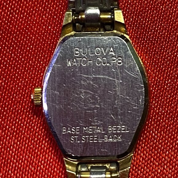 Bulova Petite Gold tone Square Ladies Watch - Picture 5 of 5
